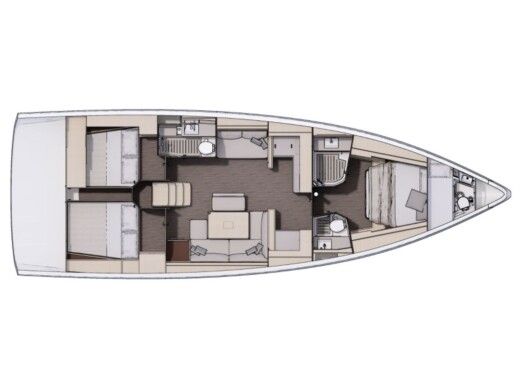 Sailboat Dufour Dufour 470 owner layout boat plan