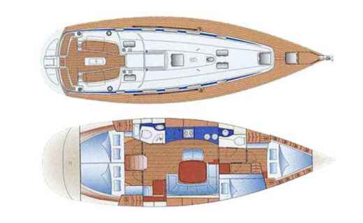 Sailboat Bavaria 44 Plan du bateau