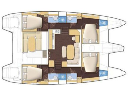 Catamaran  Lagoon 42 boat plan