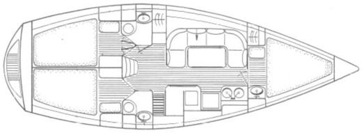 Sailboat Jeanneau Sun Charm 39 Boat layout