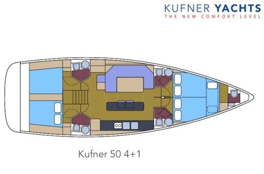 Sailboat Kufner Yachts Kufner 50 Σχέδιο κάτοψης σκάφους