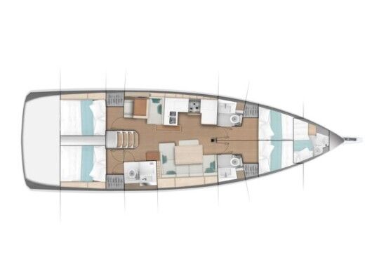 Sailboat  Sun Odyssey 490 boat plan
