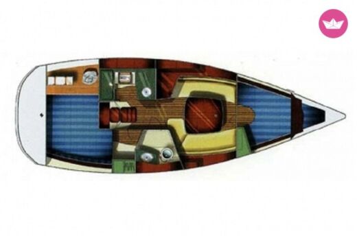 Sailboat JEANNEAU Sun Odyssey 32 i Planimetria della barca