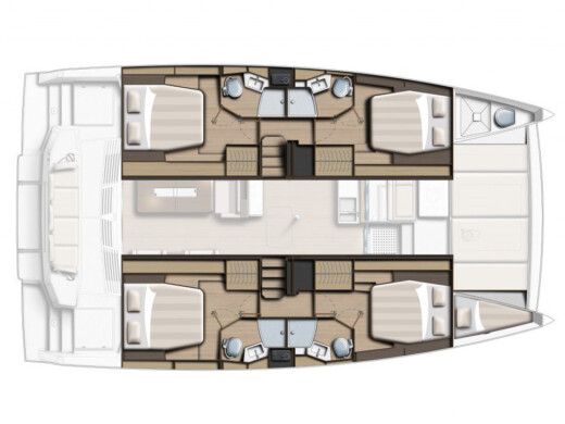 Catamaran  Bali 4.4 Plan du bateau