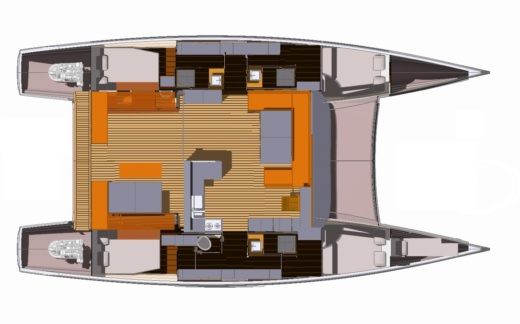 Catamaran STGI Aventura 43 Plan du bateau