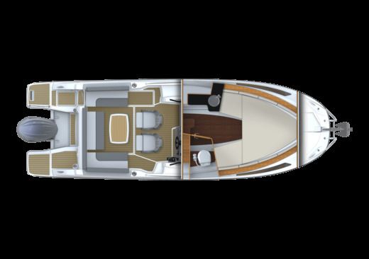 Motorboat Jeanneau Cap Camarat 7.5 Wa S3 Plano del barco