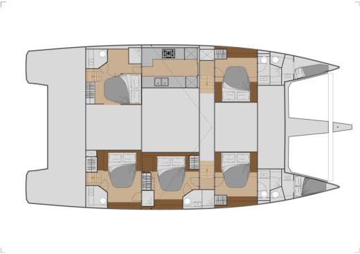 Catamaran Fountaine Pajot Samana 59 Plan du bateau