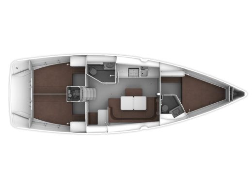 Sailboat Bavaria Cruiser 41 Plattegrond van de boot