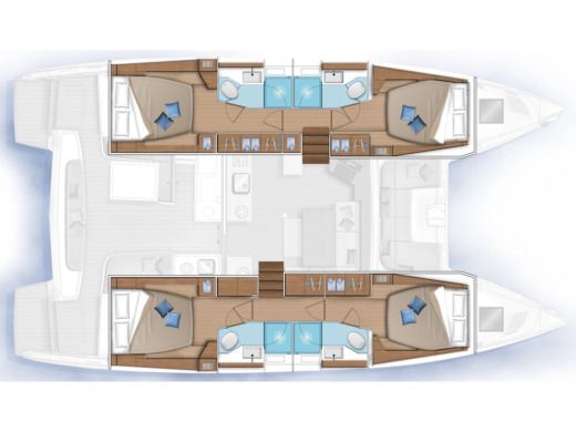 Catamaran Lagoon Lagoon 46 Boat layout