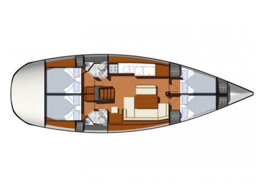 Sailboat  Sun Odyssey 44 i boat plan