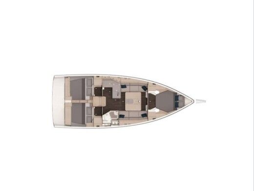 Sailboat  Dufour 37 Plattegrond van de boot