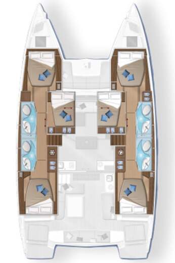 Catamaran Lagoon Lagoon 50 Boat layout