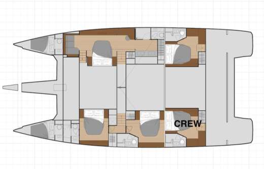 Catamaran Fountaine Pajot Alegria 67 Plan du bateau