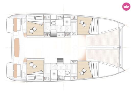 Catamaran Excess Excess 11 Boat layout