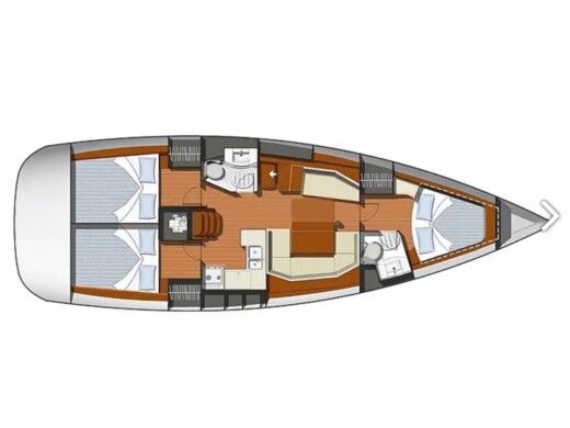 Sailboat  Sun Odyssey 42 i Plan du bateau