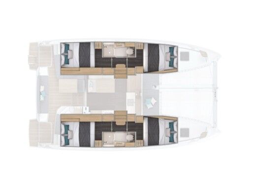 Catamaran  Lagoon 38 Boot Grundriss