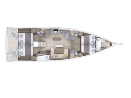Sailboat  Oceanis 52 Boat design plan