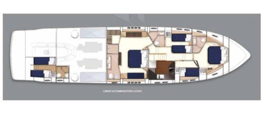 Motorboat Princess Yachts V78 boat plan