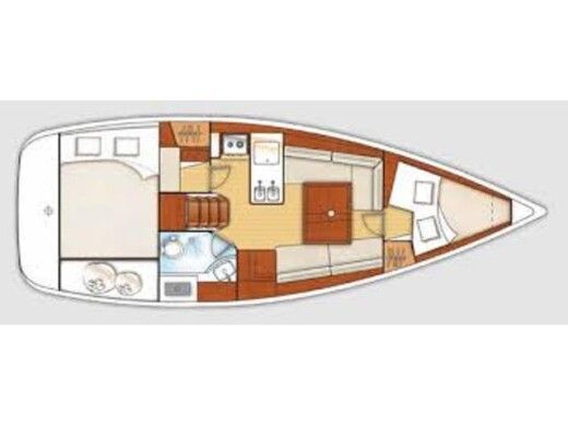 Sailboat Beneteau Oceanis 31 Plano del barco