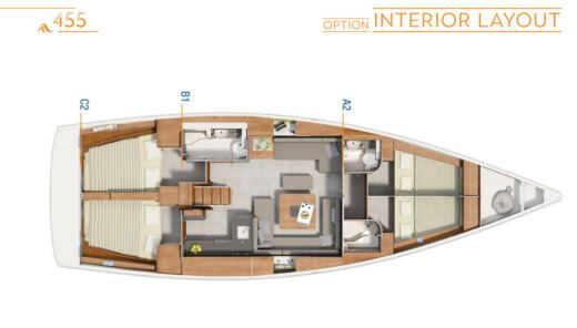 Sail Yacht Hanse Hanse 455 boat plan