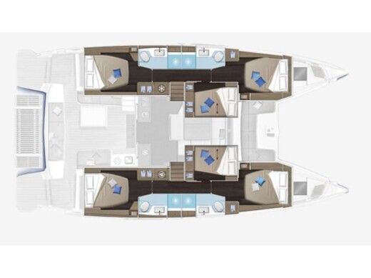 Catamaran  Lagoon 51 boat plan