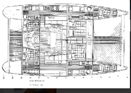 Catamaran Styria Catamarans Styria 49 Boot Grundriss