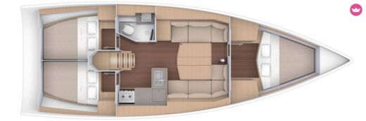 Sailboat Dufour Dufour 390 Plan du bateau