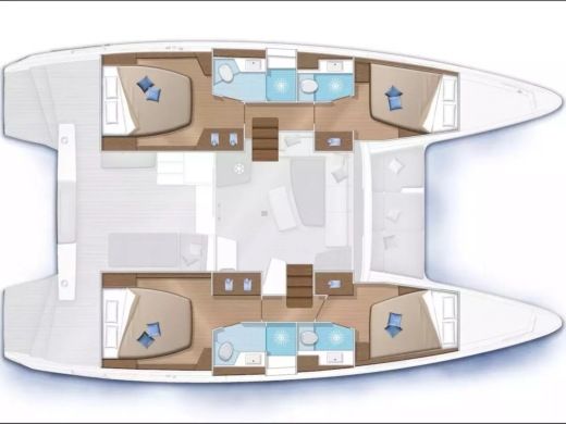 Catamaran  Lagoon 42 Boot Grundriss
