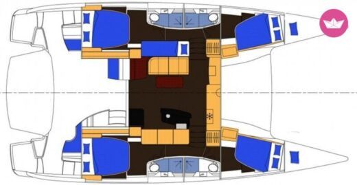 Catamaran Fountaine Pajot Salina 48 Evolution boat plan