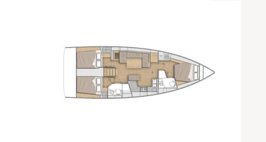 Sailboat Beneteau Oceanis 40.1 Plano del barco