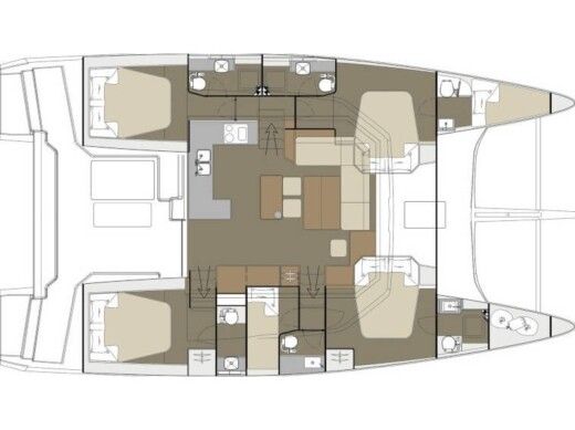 Catamaran Dufour Catamaran 48 Plano del barco