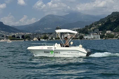 Miete Motorboot Marinello Fisherman 16 Bezirk Lugano