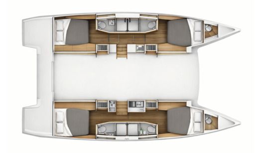 Catamaran Fountaine Pajot Elba 45 Plan du bateau