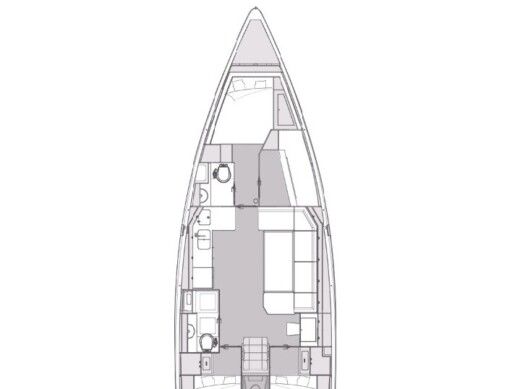 Sailboat ELAN IMPRESSION 43 (2024) Boot Grundriss