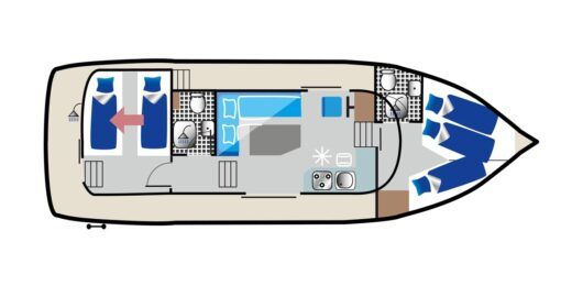 Houseboat Aquino 1190D (HMR) Plan du bateau