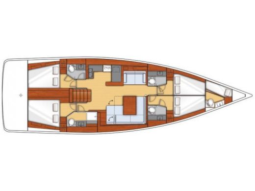 Sailboat BENETEAU OCEANIS 55 boat plan