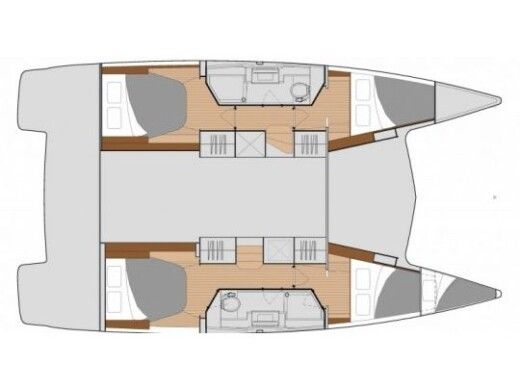 Catamaran  Isla 40 Boat layout