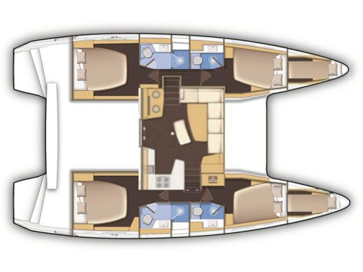 Catamaran LAGOON 42 Plano del barco