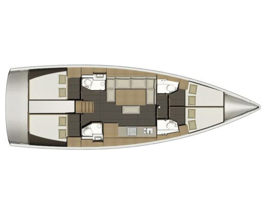 Sailboat DUFOUR 460 Boat layout