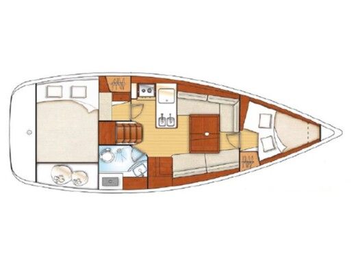 Sailboat Sunsail Oceanis 31 Boat design plan