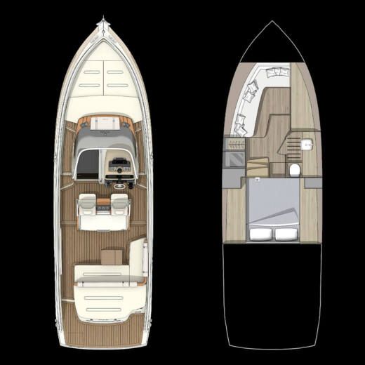 Motorboat INVICTUS GT 320 boat plan