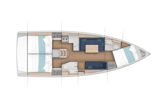 Sailboat Jeanneau Sun Odyssey 380 boat plan