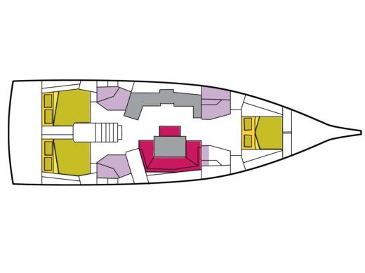 Sailboat Beneteau Oceanis 46.1 Boat layout