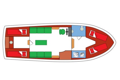 Charter Houseboat Palan C 950 (Koddok) Woubrugge