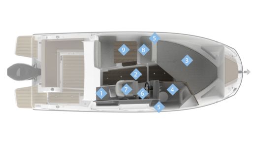 Motorboat Quicksilver 705 Weekend (New 2023) Boat design plan