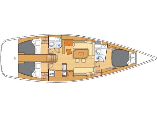 Sailboat BENETEAU FIRST 45 Boat layout