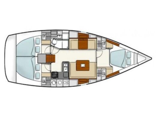 Sailboat Hanse Hanse 400e Plan du bateau
