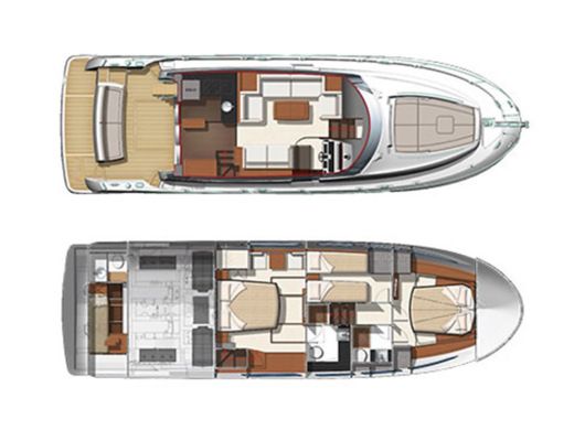 Motor Yacht Prestige Yachts Prestige 500 Fly Planimetria della barca