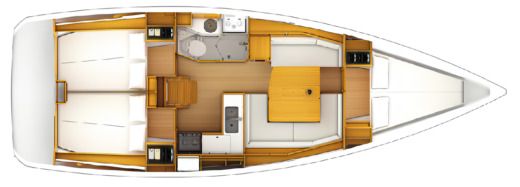 Sailboat Jeanneau Sun Odyssey 379 Plan du bateau