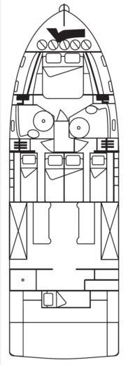 Motorboat  Eminence X6 Plattegrond van de boot